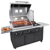 Stacja do grillowania – gazowa – czarna – 22,5 kW – do gazu propanowego i ziemnego