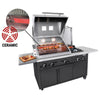 Stacja do grillowania – gazowa – czarna – 22,5 kW – do gazu propanowego i ziemnego