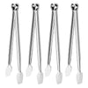 (4 pcs) Grill tongs - Length: 250mm - Stainless steel