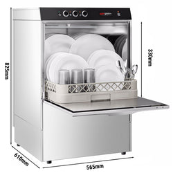 Zmywarka do naczyń - Manualna - 4,9 kW - z detergentem, nabłyszczaczem & pompą spustową