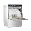 Double-skinned Undercounter Commercial Dishwasher - 500mm Basket - Digital Controls - 3.9kW - with Drain, Rinse Aid & Detergent Pumps