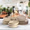 Zestaw naczyń stołowych ANTIGO – porcelana – 24-częściowy – kremowy