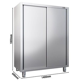 Szafka na naczynia PREMIUM - 1400 x 600 mm - 2 drzwi przesuwne - wysokość: 1800 mm - Prime Gastro