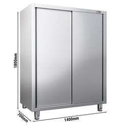 Szafka na naczynia PREMIUM - 1400 x 700 mm - 2 drzwi przesuwne - wysokość: 1800 mm