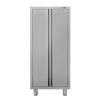 Szafa na naczynia ECO – stal nierdzewna – 800 x 600 mm – wysokość: 1800 mm – z 2 drzwiami skrzydłowymi