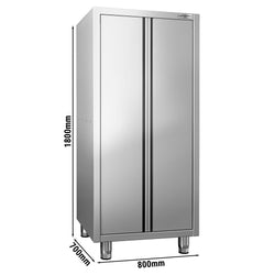 Szafka na naczynia PREMIUM – 800 x 700 mm – 2 drzwi skrzydłowe – wysokość: 1800 mm