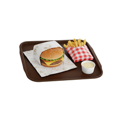 Taca stołówkowa - 360 x 270 mm - brązowa