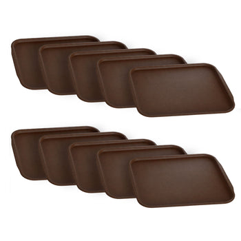 Taca stołówkowa - 460 x 460 mm - brązowa