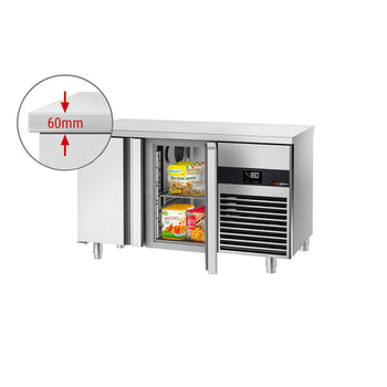 Stół mroźniczy PREMIUM - 1400x700 mm - z 2 drzwiami