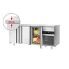 PREMIUM freezing table - 1870x700 mm - with 3 doors