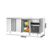 PREMIUM freezing table - 1870x700 mm - with 3 doors