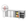 Stół mroźniczy PREMIUM – 2300 x 700 mm – z 4 drzwiami