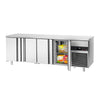 Stół mroźniczy PREMIUM – 2300 x 700 mm – z 4 drzwiami