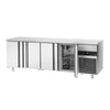 Stół mroźniczy PREMIUM – 2300 x 700 mm – z 4 drzwiami