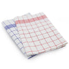 (10 pcs) Tea towel made of Linen‑cotton Checked - 50x70cm - Blue checked