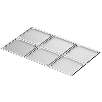 (6 Stück) - Edelstahl GN - Tablett 2/3 - 10mm
