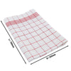 (200 szt.) Ściereczka do naczyń – 50 x 70 cm – 180 g/m² – w czerwoną kratkę