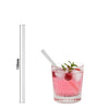 (50 pcs) Glass Drinking Straws - 150mm - ø 8mm - straight - Clear - incl. 1 Nylon cleaning brush
