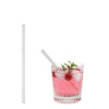(50 pcs) Glass Drinking Straws - 150mm - ø 8mm - straight - Clear - incl. 1 Nylon cleaning brush