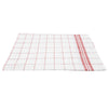 (180 szt.) Ściereczka do szkła – półlen – 65 x 65 cm – 200 g/m² – czerwono-biała