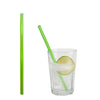(50 pcs) Glass Drinking Straws - 200mm - ø 8mm - straight - Neon Green - incl. 1 Nylon cleaning brush