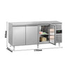 ECO freezing table - 1800x700 mm - with 3 doors