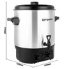 Catering Water Boiler & Mulled Wine Urn - 27L - 2kW - Adjustable Thermostat 30–110°C - Stainless Steel - with Dispensing Tap & Digital Timer - for Tea, Coffee & Mulled Wine