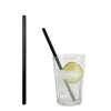 (50 pcs) Glass Drinking Straws - 200mm - ø 8mm - straight - Black Matt - incl. 1 Nylon cleaning brush