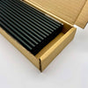 (50 pcs) Glass Drinking Straws - 200mm - ø 8mm - straight - Black Matt - incl. 1 Nylon cleaning brush