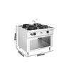 Kuchenka do woka – gazowa – 60 kW – z 4 palnikami – z 2 kranami – wersja wyspowa