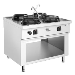 Kuchenka WOK gazowa - 60kW - 4 palniki - z 2 krany