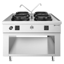 Kuchenka WOK gazowa - 60kW - 4 palniki - z 2 krany