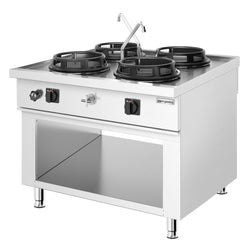 Kuchenka WOK gazowa - 60kW - 4 palniki - z 2 krany