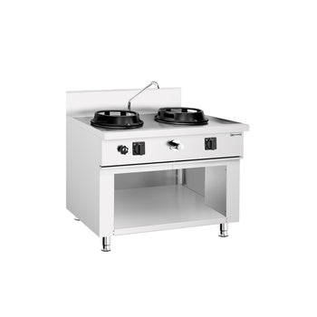 Kuchenka gazowa Wok - 30 kW - 2 palniki - włącznie z mini kolumną wodną