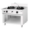 Kuchenka do woka – gazowa – 30 kW – z 2 palnikami – z 1 kranem
