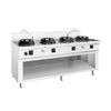 Kuchenka do woka – gazowa – 60 kW – z 4 palnikami – z 2 kranami