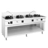 Kuchenka do woka – gazowa – 60 kW – z 4 palnikami – z 2 kranami