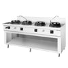 Kuchenka do woka – gazowa – 60 kW – z 4 palnikami – z 2 kranami