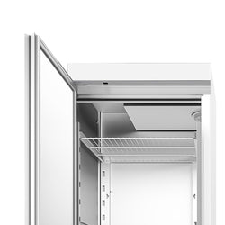Szafa chłodnicza ze stali nierdzewnej PREMIUM - GN 2/1 - 600L - 700x843mm - 1 drzwi - chłodzenie wentylowane; samozamykające drzwi