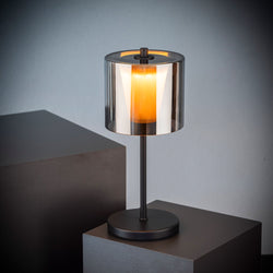 (4 sztuki) Lampa stołowa – ANTON – z 3 - stopniową regulacją jasności – Ø 120 mm – czarna