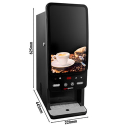 Heißgetränkeautomat mit 2 Pulverbehälter - 1,8 kW - Digital - Schwarz