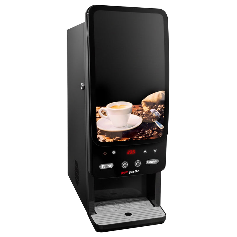 Heißgetränkeautomat mit 2 Pulverbehälter - 1,8 kW - Digital - Schwarz