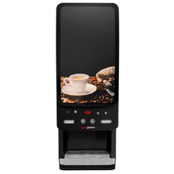 Automat do gorących napojów – 2 programy – cyfrowy – 2 pojemniki na proszek – czarny