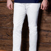 KARLOWSKY | Spodnie chino męskie Modern-Stretch – białe – rozmiar: 56