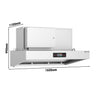 Hybrydowa okap kuchenny - 1600 mm - 98% skuteczność oczyszczania powietrza - z funkcją Smart Touch - LED