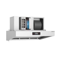 Hybrydowa okap kuchenny - 1600 mm - 98% skuteczność oczyszczania powietrza - z funkcją Smart Touch - LED