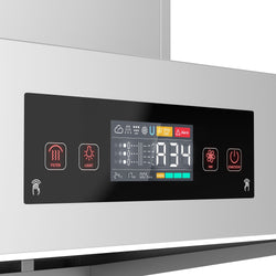 Hybrydowa okap kuchenny - 1600 mm - 98% skuteczność oczyszczania powietrza - z funkcją Smart Touch - LED