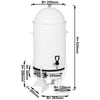 Dystrybutor gorących napojów – 5 L – 1 kW – z indukcją – biały