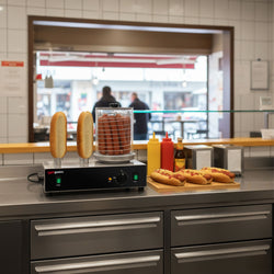 Urządzenie do hot - dogów - 1,1kW - z 4 bolcami do bułek