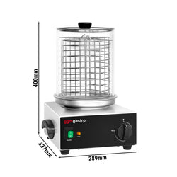 Parowar do hot dogów / podgrzewacz do kiełbasek - 800 watów